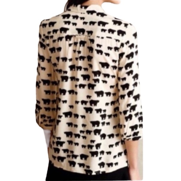 Anthropologie Bear button-down blouse Size 4 EUC - Picture 2 of 5